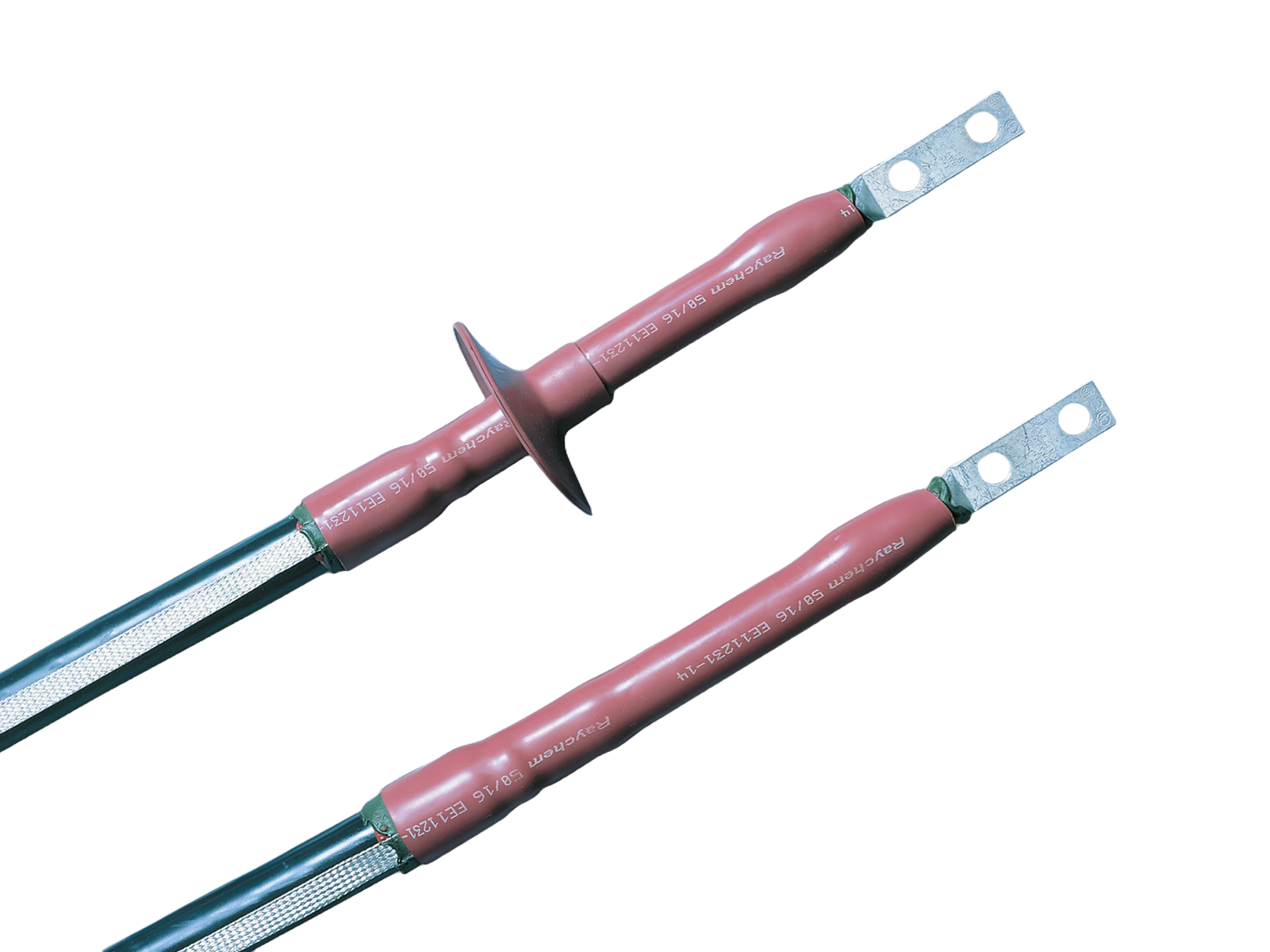 HVT-Z-81-G/SG | Terminal HVT-Z termocontráctil coextruida multitensión | Interior/Exterior | Con kit de tierra | 5/8 kV | 1/0–250 kcmil (5 kV) / #1–4/0 AWG (8 kV) | Raychem (TE Connectivity)