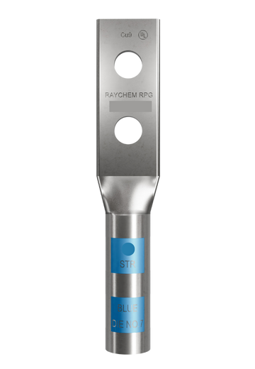 TCTL2-1-1/2-IV-U | Zapata cobre | Barril largo | 2 perforaciones | 1 AWG | Ojillos 1/2" | RPG Raychem